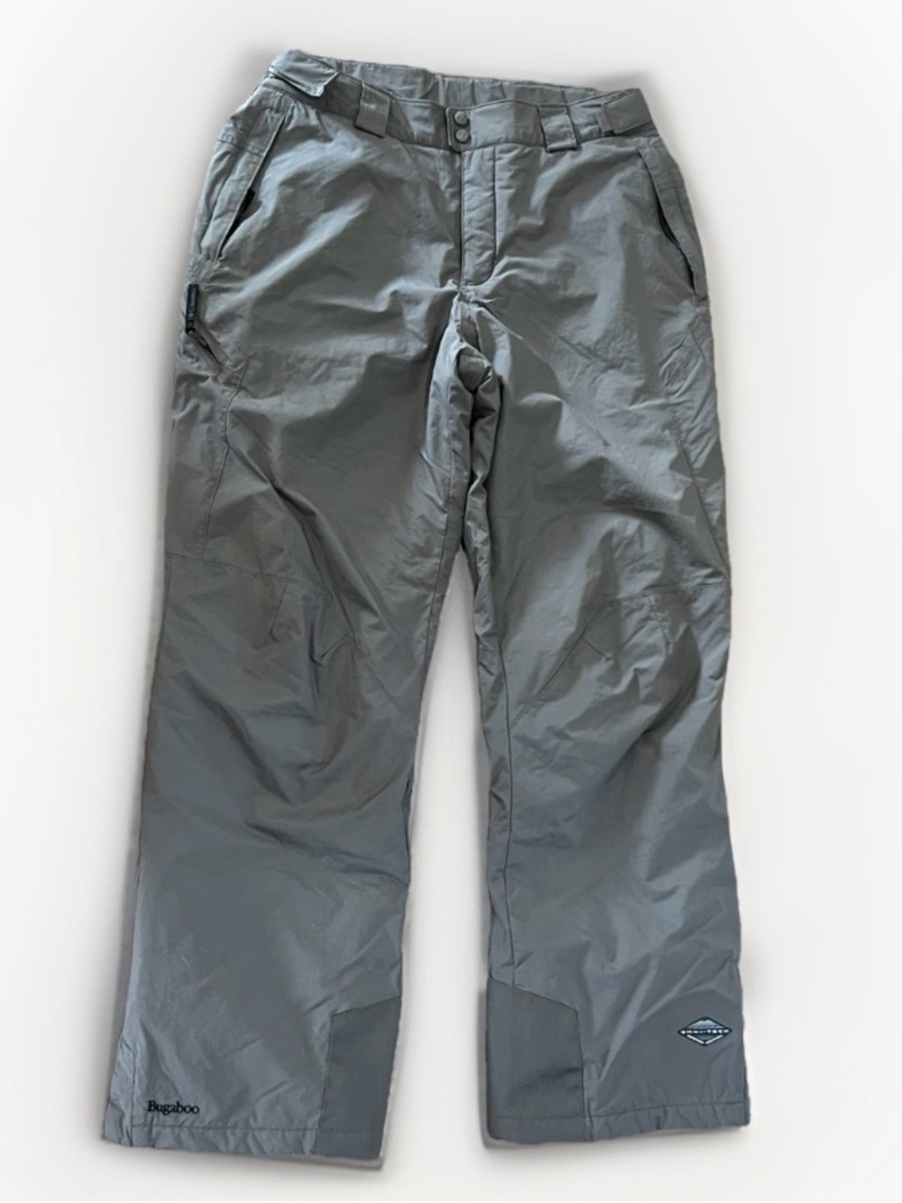 Columbia Bugaboo Omni-Tech Men’s L Gray Snow Pants Waterproof Insulated 32"
